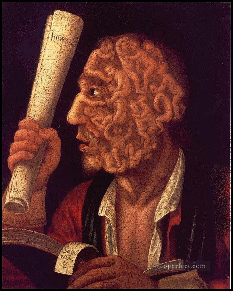 Porträt von Adam 1578 Giuseppe Arcimboldo fantastische Ölgemälde